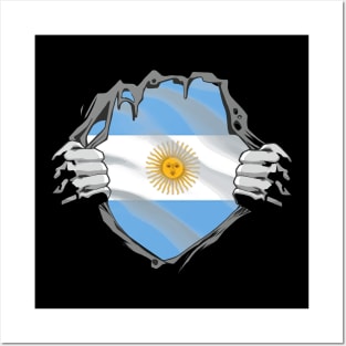 Proud Argentina Flag, Argentina gift heritage, Argentinian girl Boy Friend Posters and Art